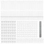 Post di recinzione vidaXL 22 pz U-Channel 120 cm Acciaio zincato