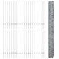 Pali di Recinzione vidaXL 22 pcs U-Channel 140 cm Acciaio Zincato