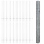 Pali di Recinzione vidaXL 22 pz U-Channel 160 cm Acciaio Galvanizzato