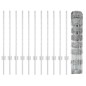 Pali di Recinzione vitaXL 11 pcs U-Channel 80 cm Acciaio Zincato Pali di Recinzione vitaXL 11 pcs U-Channel 80 cm Acciaio Zincato