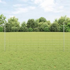vidaXL Poste Recinzione 22 pz Canale U 120 cm Acciaio Zincato