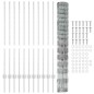 Posti per Recinzione vidaXL 22 pcs U-Channel 120 cm Acciaio Galvanizzato