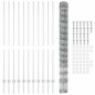 Pali di Recinzione vidaXL 22 pz U-Channel 160 cm Acciaio Zincato