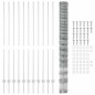 vidaXL Pali di Recinzione 22 pz U-Channel 160 cm Acciaio Galvanizzato