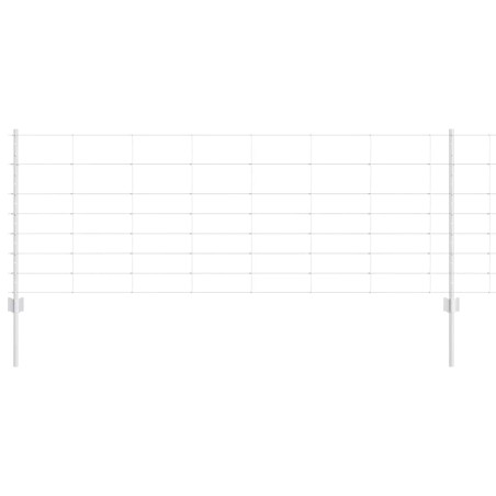 Pali della recinzione vidaXL 11 pz U-Channel 80 cm in acciaio zincato