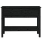 Tavolo Consolle Nero 100x35x75 cm in Legno Massello di Pino Tavolo Consolle Nero 100x35x75 cm in Legno Massello di Pino