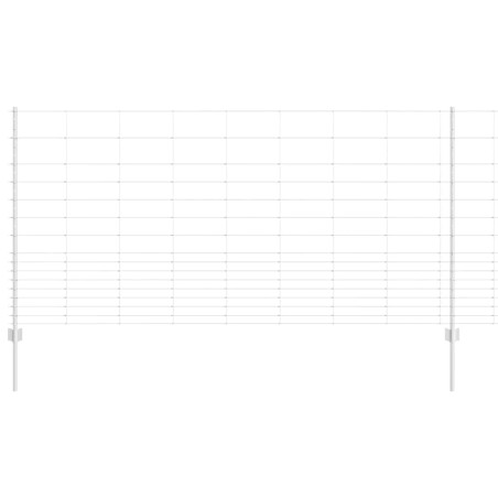 vidaXL Pali per Recinzione 22 pz U-Channel 120 cm Acciaio Zincato