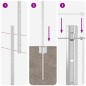 Pali di Recinzione vidaXL 22 pcs U-Channel 150 cm Acciaio Zincato