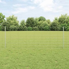 Pali di Recinzione vidaXL 11 pz Canale a U 80 cm Acciaio Zincato