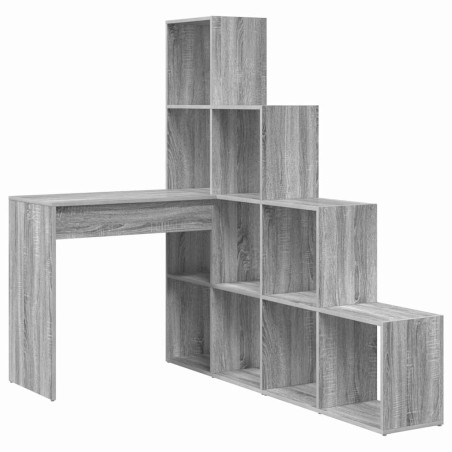 vidaXL Scrivania ad angolo Grigio sonoma 101,5 x 149,5 x 149,5 cm