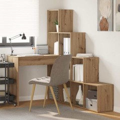 vidaXL Scrivania ad angolo rovere artigianale 101,5 x 149,5 x 149,5 cm