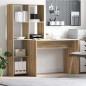 vidaXL Scrivania rovere sonoma 138.5 x 55 x 143 cm Legno multistrato vidaXL Scrivania rovere sonoma 138.5 x 55 x 143 cm Legno multistrato