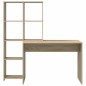 vidaXL Scrivania rovere sonoma 138.5 x 55 x 143 cm Legno multistrato vidaXL Scrivania rovere sonoma 138.5 x 55 x 143 cm Legno multistrato
