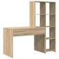 vidaXL Scrivania rovere sonoma 138.5 x 55 x 143 cm Legno multistrato vidaXL Scrivania rovere sonoma 138.5 x 55 x 143 cm Legno multistrato