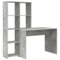 vidaXL Scrivania Grigio cemento 138.5 x 55 x 143 cm Legno multistrato vidaXL Scrivania Grigio cemento 138.5 x 55 x 143 cm Legno multistrato