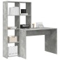 vidaXL Scrivania Grigio cemento 138.5 x 55 x 143 cm Legno multistrato vidaXL Scrivania Grigio cemento 138.5 x 55 x 143 cm Legno multistrato