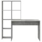 vidaXL Scrivania Grigio cemento 138.5 x 55 x 143 cm Legno multistrato vidaXL Scrivania Grigio cemento 138.5 x 55 x 143 cm Legno multistrato