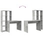 vidaXL Scrivania Grigio cemento 138.5 x 55 x 143 cm Legno multistrato vidaXL Scrivania Grigio cemento 138.5 x 55 x 143 cm Legno multistrato