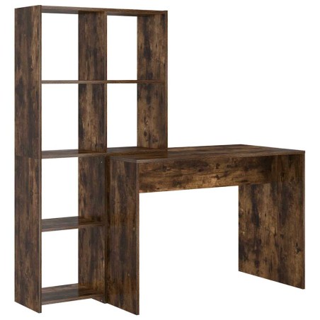 vidaXL Scrivania Rovere fumo 138.5 x 55 x 143 cm Legno multistrato