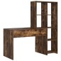 vidaXL Scrivania Rovere fumo 138.5 x 55 x 143 cm Legno multistrato
