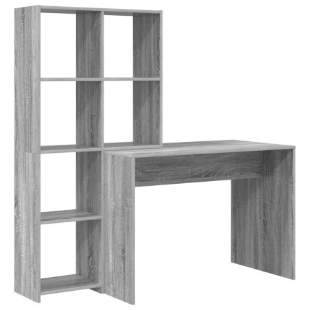 vidaXL Scrivania Grigio sonoma 138.5 x 55 x 143 cm Legno multistrato