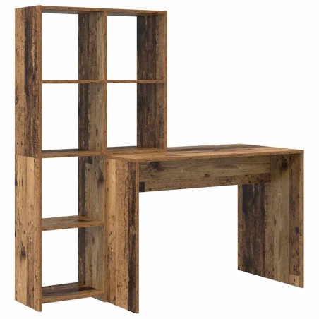vidaXL Scrivania Legno antico 138.5 x 55 x 143 cm Legno multistrato