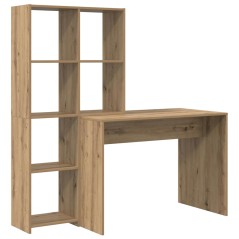 vidaXL Scrivania rovere artigianale 138.5 x 55 x 143 cm