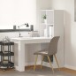 vidaXL Scrivania con lo scaffale con archiviazione Bianco 122 x 67 x 145 cm
