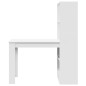 vidaXL Scrivania con lo scaffale con archiviazione Bianco 122 x 67 x 145 cm