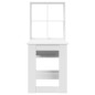 vidaXL Scrivania con lo scaffale con archiviazione Bianco 122 x 67 x 145 cm
