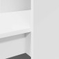 vidaXL Scrivania con lo scaffale con archiviazione Bianco 122 x 67 x 145 cm