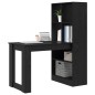 vidaXL Scrivania con lo scaffale con archiviazione Rovere nero 122 x 67 x 145 cm
