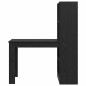 vidaXL Scrivania con lo scaffale con archiviazione Rovere nero 122 x 67 x 145 cm
