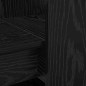 vidaXL Scrivania con lo scaffale con archiviazione Rovere nero 122 x 67 x 145 cm