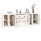 Credenza Bianca 230x35x80 cm in Legno Massello di Pino Credenza Bianca 230x35x80 cm in Legno Massello di Pino