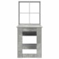vidaXL Scrivania con lo scaffale con archiviazione Grigio cemento 122 x 67 x 145 cm vidaXL Scrivania con lo scaffale con archiviazione Grigio cemento 122 x 67 x 145 cm