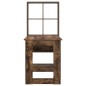vidaXL Scrivania con lo scaffale con archiviazione Rovere fumo 122 x 67 x 145 cm