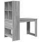 vidaXL Scrivania con lo scaffale con archiviazione Grigio Sonoma 122 x 67 x 145 cm vidaXL Scrivania con lo scaffale con archiviazione Grigio Sonoma 122 x 67 x 145 cm