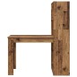 vidaXL Scrivania con lo scaffale con archiviazione Legno vecchio 122 x 67 x 145 cm