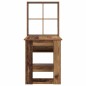 vidaXL Scrivania con lo scaffale con archiviazione Legno vecchio 122 x 67 x 145 cm