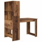 vidaXL Scrivania con lo scaffale con archiviazione Legno vecchio 122 x 67 x 145 cm