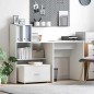 vidaXL Scrivania Bianco 131.5 x 50 x 106.5 cm Legno multistrato