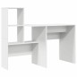 vidaXL Scrivania Bianco 131.5 x 50 x 106.5 cm Legno multistrato