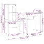 vidaXL Scrivania Bianco 131.5 x 50 x 106.5 cm Legno multistrato