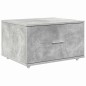 vidaXL Scrivania con cassetto con lo scaffale Grigio cemento 131.5 x 50 x 106.5 cm