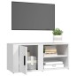 Mobile Porta TV Bianco 80x31,5x36 cm in Legno Multistrato Mobile Porta TV Bianco 80x31,5x36 cm in Legno Multistrato