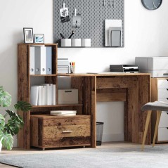 vidaXL Scrivania Legno vecchio 131.5 x 50 x 106.5 cm Legno multistrato