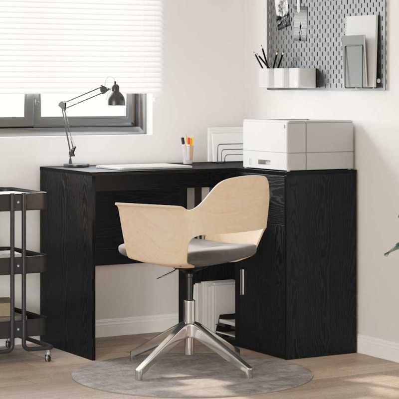 vidaXL Scrivania Angolare Rovere Nero 102x88x75 cm Legno Ingegnerizzato