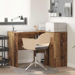 vidaXL Scrivania d'angolo in legno vintage 102x88x75 cm Legno ingegnerizzato