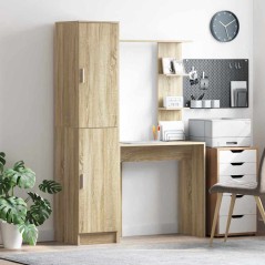 vidaXL Scrivania con spazio Rovere Sonoma Legno ingegnerizzato